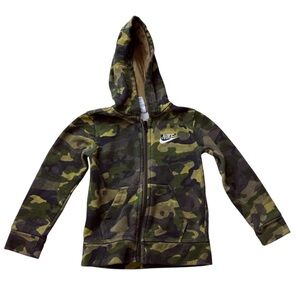 Nike Toddler Camo Full Zip Hoodie – Front Pockets – Size 3T